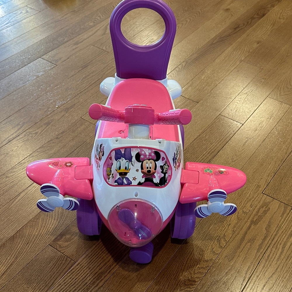 Disney Minnie & Friends Pink Ride-On Airplane for Toddlers